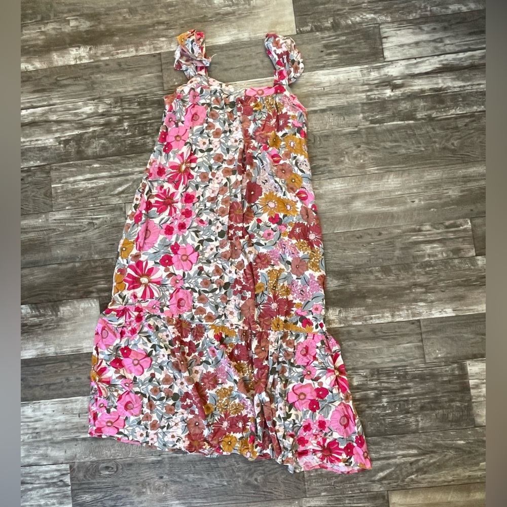 Maxi dress with flutter straps and tears